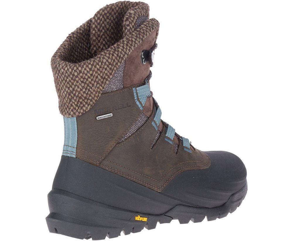 Botas Senhora - Merrell Thermo Aurora 2 Mid Shell Waterproof - Marrom - NGK931670